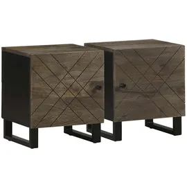 vidaXL Nachtschrank 2 Stk. 40 x 33 x 46 cm Schwarz