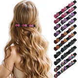 Kolibri Design: 10 Doppelschicht-Haarspangen mit Funkelnden Kristallsteinen - Elegante Geflochtene Clips, Strass und 3 Mini Clips