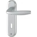 HOPPE Kurzschildgarnitur NY 1810/273KP Alu.F1 OB Drückergarnitur