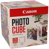 Canon Plus Glossy II PP-201 Photo Cube cyan Fotopapier hochglänzend weiß, 13x13cm, 265g/m2, 40 Blatt (2311B076)