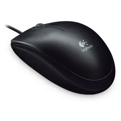 Logitech B100, Optische Maus mit USB-Anschluss, beidhändig verwendbar, schwarz