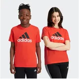 Adidas Kinder T-Shirt U BL 2 TEE IX9528 140 - Bright Red/Black