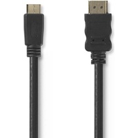 Nedis mit Ethernet, - HDMITM-Mini-Stecker, 1,5 m, HDMI Typ A (Standard) HDMI Type C (Mini) Schwarz