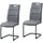 Hti-Living Schwingstuhl Kunstleder grau 2er Set