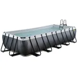 EXIT TOYS EXIT Black Leather Pool 540x250x100cm mit Filterpumpe - schwarz