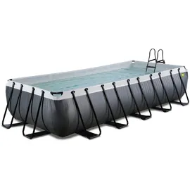 EXIT TOYS EXIT Black Leather Pool 540x250x100cm mit Filterpumpe - schwarz
