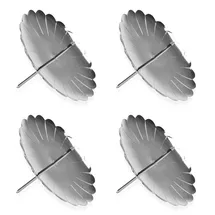 Riffelmacher & Weinberger 10717 silber, glatt Dorn 4ST Adventkerzenhalter 7.5cm Schal