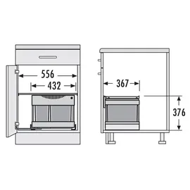 HAILO Tandem S 30 l Grau