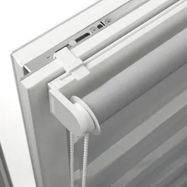 GARDINIA Doppelrollo EasyFix 90 x 150 cm grau
