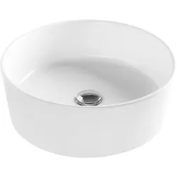 Aufsatz-Waschtisch Happy Hour, rund (Ausführung: Aufsatz-WT HAPPY HOUR 440x155x440 mm ohne Hahnloch Keramik weiß)