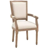 Homcom Esszimmerstuhl Polyester Cremeweiß