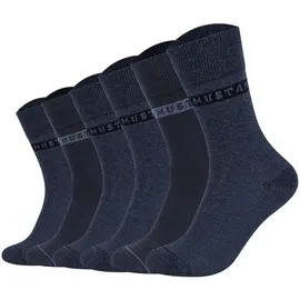 Mustang Alltagssocken 6er Pack Blau 43-46
