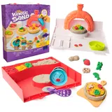 Kinetic Sand – Squish Pizza Set mit 453 g magischem Sand aus Schweden und 6 Zubehörteilen für kreatives Indoor-Sand- und Rollenspiel, für Kinder ab 5 Jahren