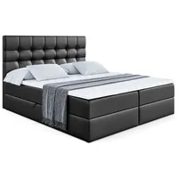 Altdecor Boxbett, Schwarz Hochglanz, Höhe ca. 19 cm, 180x200