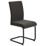 Schwingstuhl Esszimmerstuhl Polsterstuhl Küchenstuhl Steppnähten Webstoff Braun