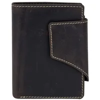 LEAS Herren und Damen Geldbörse mit Verschluss Geschenkbox Echt-Leder, braun