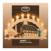 Weigla LED Schwibbogen/Lichterbogen"Zwönitz" 15 flammig Erzgebirge garantiert