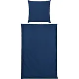 Erwin Müller Bettwäsche Bettwäsche "Landshut", Mako-Satin, Uni blau