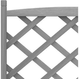 vidaXL Pflanzkübel mit Spalier 194 x 40 x 40 cm Grau
