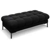 Micadoni Bank, Schwarz, Textil, 2-Sitzer, 133x41x62 cm, Hergestellt in