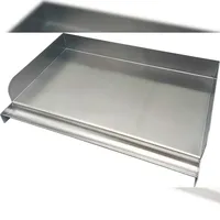 Grillfürst Grillplatte 41 x 24,5 cm Edelstahl weiß