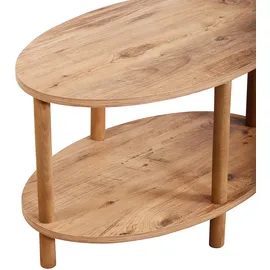 [en.casa] Couchtisch Højreby oval Beine aus Buchenholz 70 x 44 x 43 cm Holzoptik