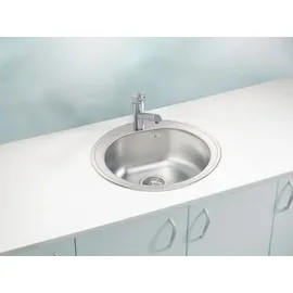 ALVEUS Form Ø 510 mm Edelstahl/Satin Handbetätigung 510 x 185 mm