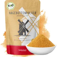 Hagebuttenpulver BIO 1000 g - Hagebutten vermahlen - ohne Zusätze - Hagebuttenmehl Rosa Canina Rohkostqualität - bioKontor