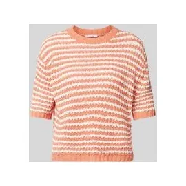 Opus Strickpullover mit gerippten Abschlüssen Modell PALVADORA orange, 36