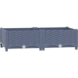 vidaXL Hochbeet 80 x 40 x 23 cm Braun