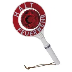 Anhaltestab lang, einseitig beleuchtet, Halt Feuerwehr, LED