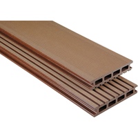 Kovalex WPC Terrassendiele gebürstet Braun Zuschnitt 2,6x14,5x410cm