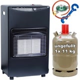 BlueCraft - Infrarot Gas  Heizofen 4,2 kW inkl. Anschlusszubehör und 11 kg Gasfl...