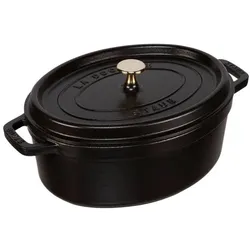 Staub La Cocotte 29cm oval, schwarz, Gusseisen