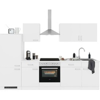 wiho Küchen Küchenzeile »Husum«, ohne E-Geräte, Breite 280 cm, weiß