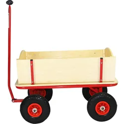 Beachtrekker Style Holzbollerwagen. Handwagen. Leiterwagen (Natur) naturholzfarben 00000