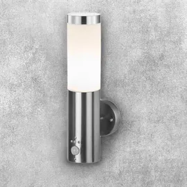 Grafner Wandlampe mit Bewegungsmelder E27 Fassung, IP44 Außenleuchte, 360° Lichtschein, Wandleuchte Lampen außen Hoflampe