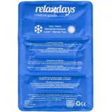 Relaxdays Kühlpad, Kalt Warm Kompresse, 25 x 36 cm, Kühlpack Gel, Erste Hilfe, wiederverwendbare Gelkühlkompresse, blau