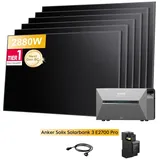 Anker Balkonkraftwerk 2880W Anker SOLIX Solarbank 3 E2700 Pro mit Smart Meter, (0x/1x Smart Meter und 6x 480Wp Solarmodule im Lieferumfang enthalten), Speicher mit integriertem Wechselrichter, All-in-One 2,668kWh Akku