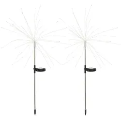 Lumisky 2 Solar-Beacons zum Einpflanzen H97cm Silber Lumi jardin