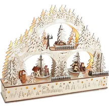 Brubaker 3D Lichterbogen LED Winterlandschaft 37 x 46 x 10 cm