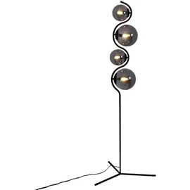 GLOBO Stehlampe 4-flammig Schwarz