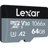 Lexar Professional SILVER 1066x MicroSD/SD - 160MB/s - 64GB