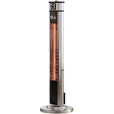 GGM Möbel LUCIO Stand Heizstrahler 2 kW Edelstahl Schwarz
