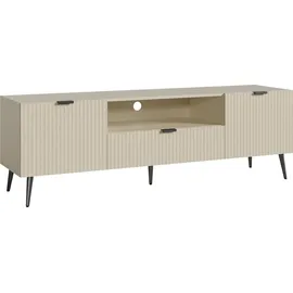 [en.casa] Nand TV-Lowboard 160 x 40 x 51 cm Sandfarben Metall/Spanplatte