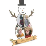 Schneemann Geschenk personalisiert - Foto Geschenk Holzbild - Schneemann Geschenke, Schneemann Geschenk Winterurlaub, Schneemann Geschenk, Skiurlaub Geschenk, Fotomosaik