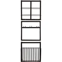 SIT Möbel Wandregal-Set 3-teilig | 1 Korb | Halterung