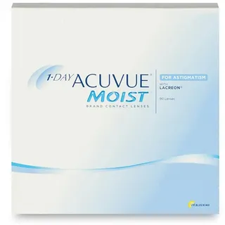 Acuvue Johnson & Johnson 1-Day Acuvue Moist for Astigmatism (90er Packung) Tageslinsen (0 dpt, Zyl. -1,75, Achse 90 ° & BC 8.5) mit UV-Schutz