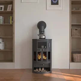 VICTORIA Taro 2F mit Backfach + Herdplatte Keramik / Korpus schwarz 9,53 kW