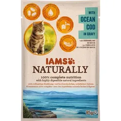 IAMS Naturally Mit Meereskabeljau in Sauce 85g